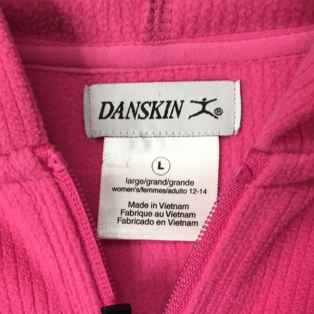 Danskin Women’s Pink Zip-Up Hoodie Size L Like-NEW Condition - Picture 3 of 5
